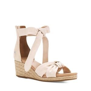 UGG Yarrow Ankle Tie Espadrille Wedge Sandals - 8